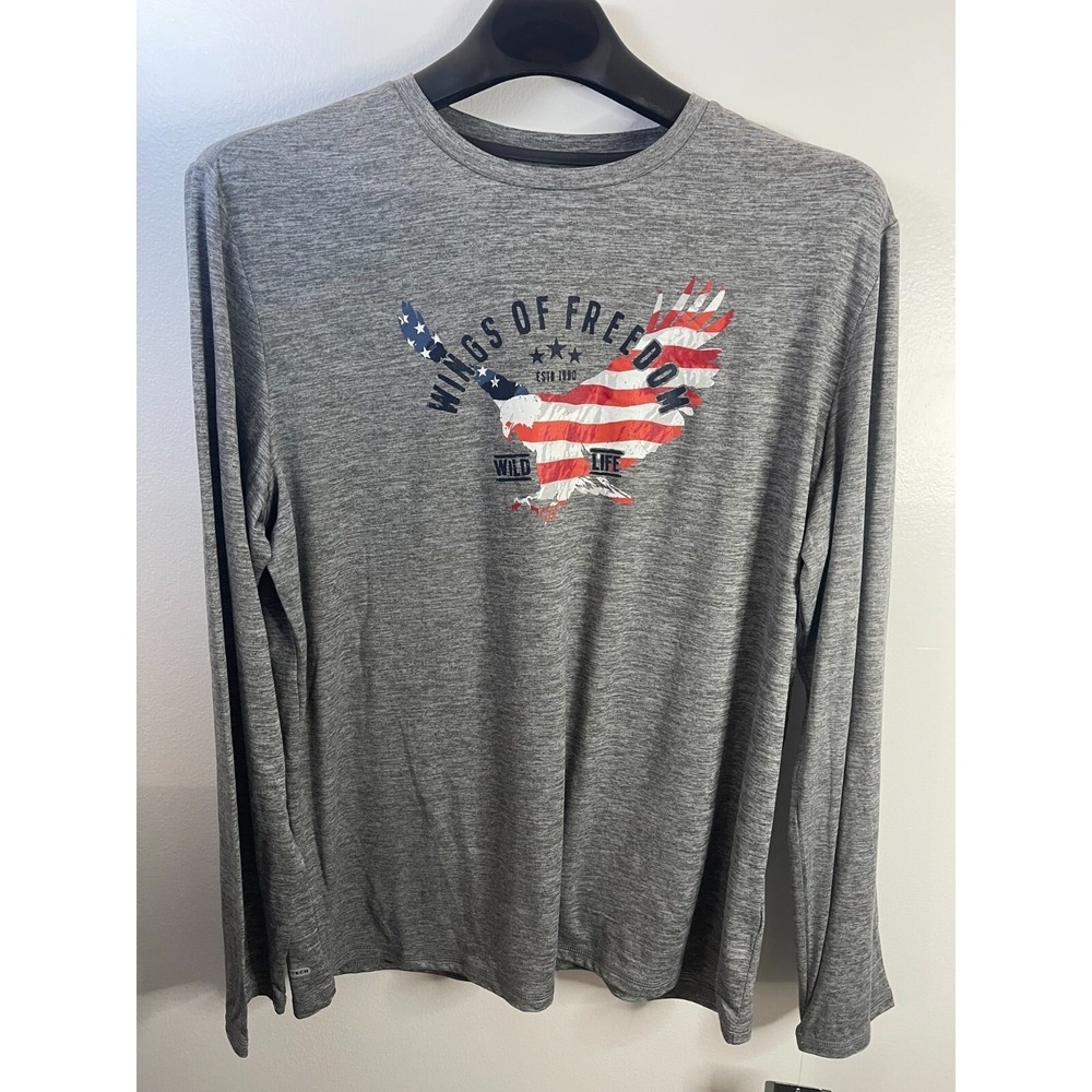 Free Country Mens Long Sleeve Shirt Gray Size XL (NWT)